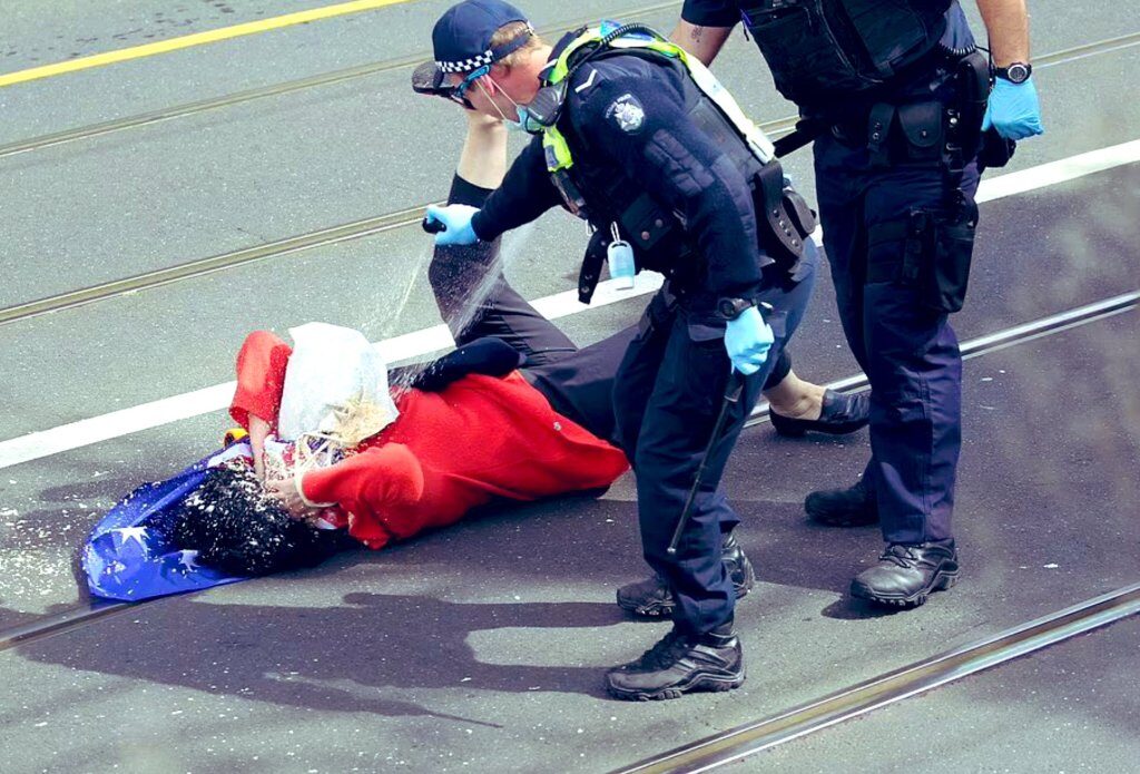 Click to enlarge Melbourne police violence