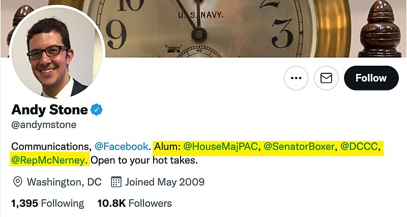 Click to enlarge andy stone twitter profile biden laptop