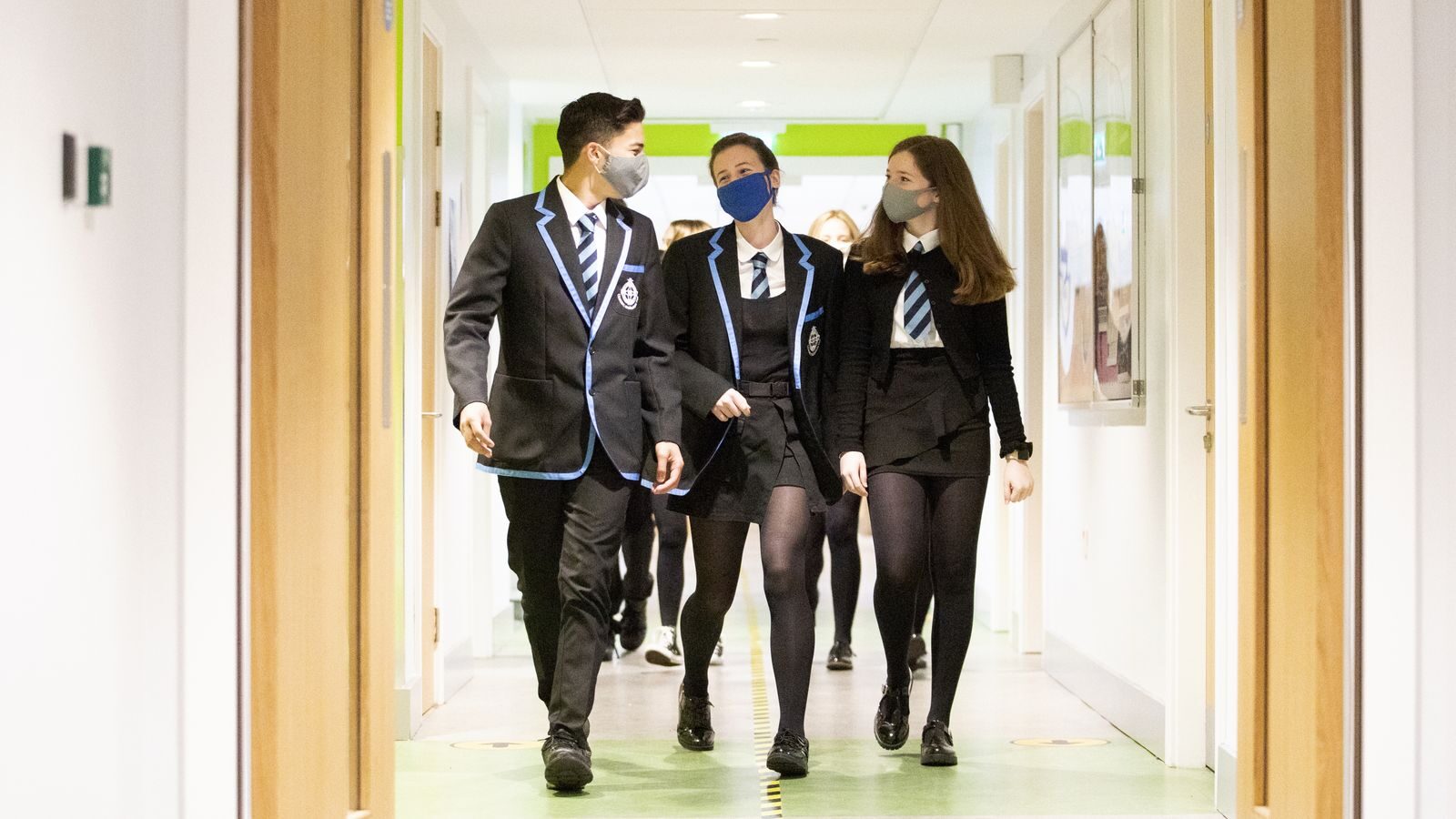Click to enlarge Children with masks