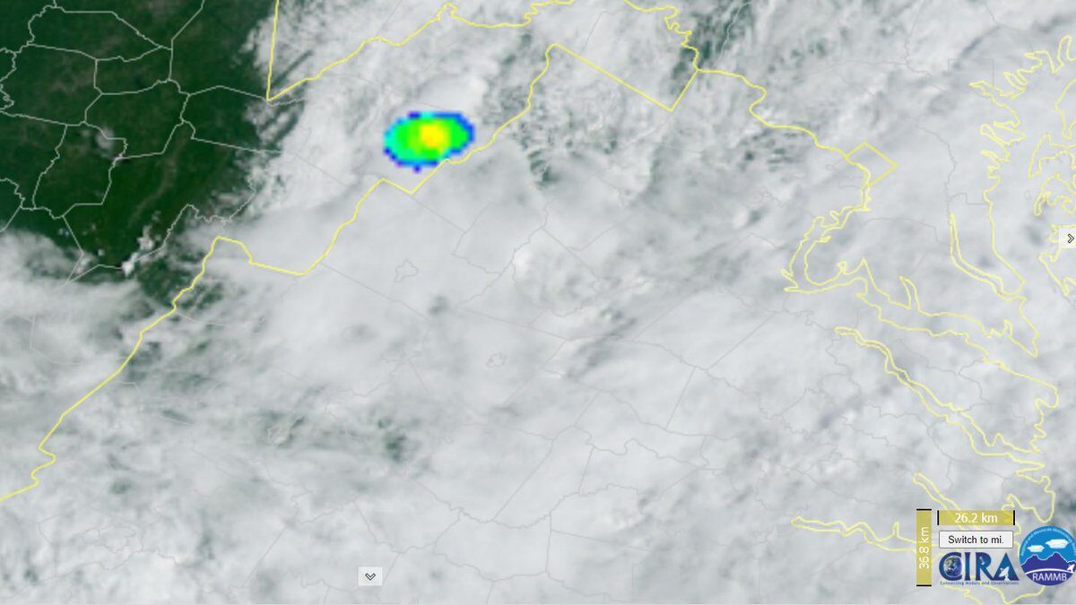 Satellite data picked up on lightning flashes over Hardy county Friday morning yet there were no storms. This is why we think a meteor strike is possible.