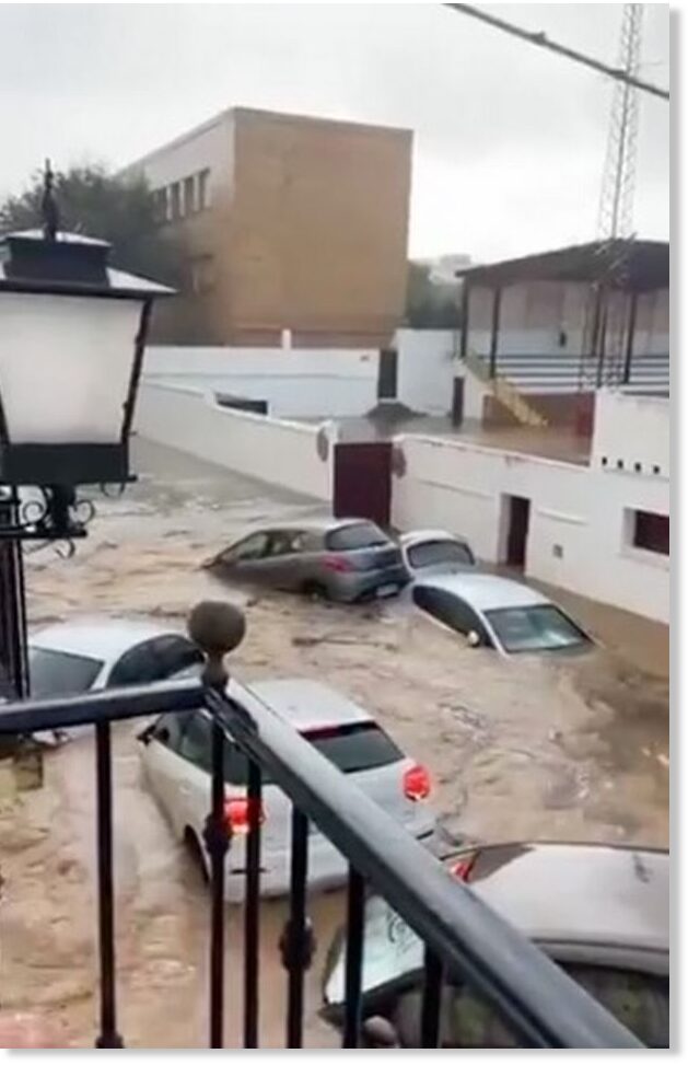 Spain floods Shopping centre in Huelva fills with water as dozens of