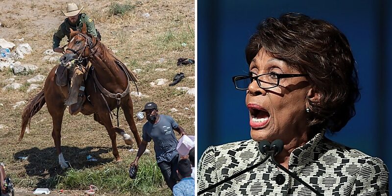haitians border patrol whip maxine waters