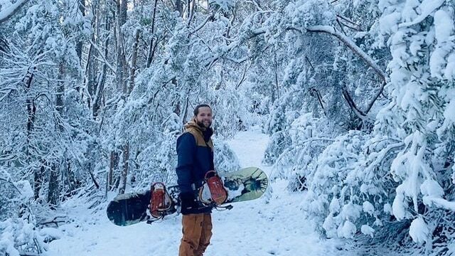 Adventurous Tasmanians headed out to make the most of the snow.