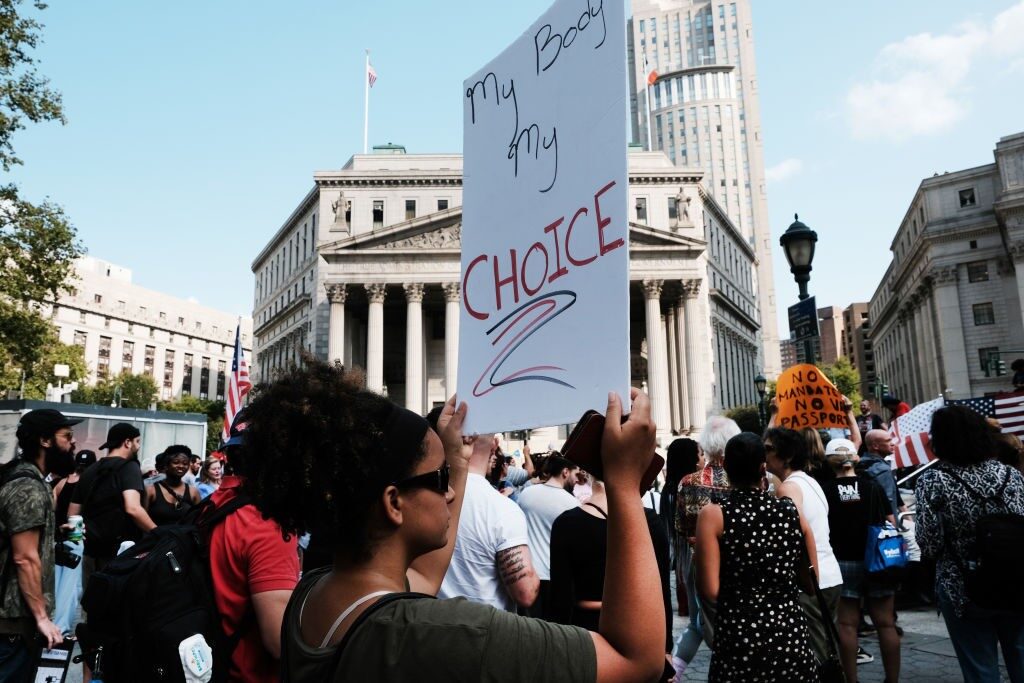 Click to enlarge new york city nyc protest vaccine mandates