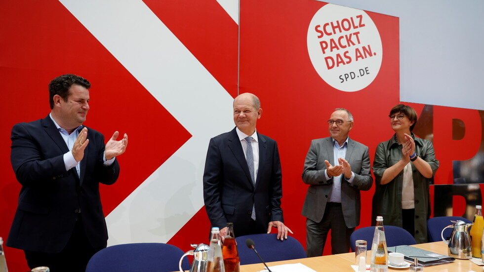 c Party (SPD) candidate for chancellor Olaf Scholz