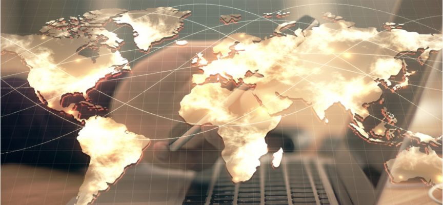 Click to enlarge world map gold