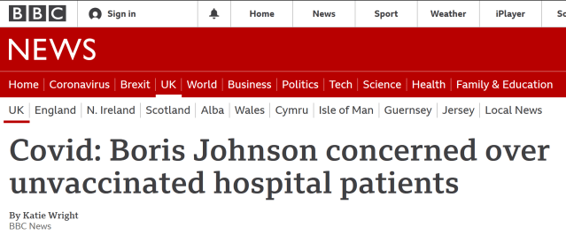 Click to enlarge bbc news propaganda unvaccinated patients hospitals