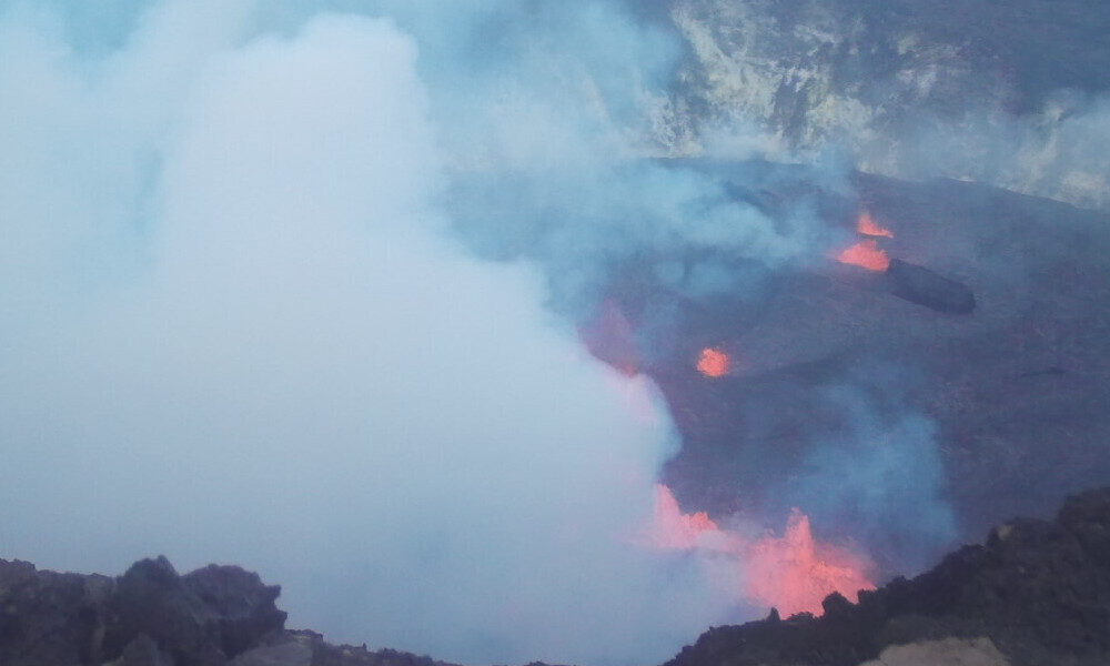 About 28 minutes into Wednesday’s eruption
