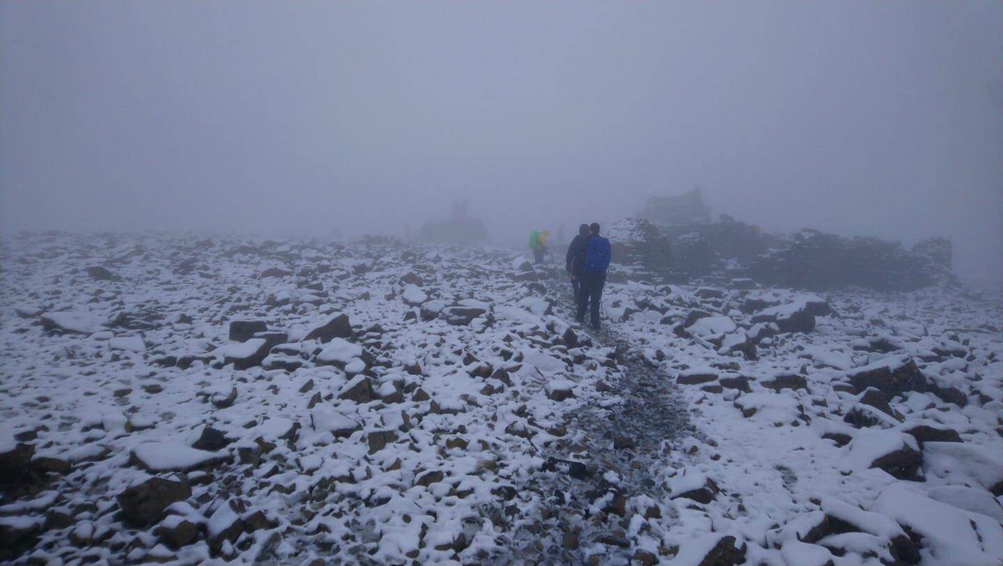 Click to enlarge Dusting of September snow on Ben Nevis.