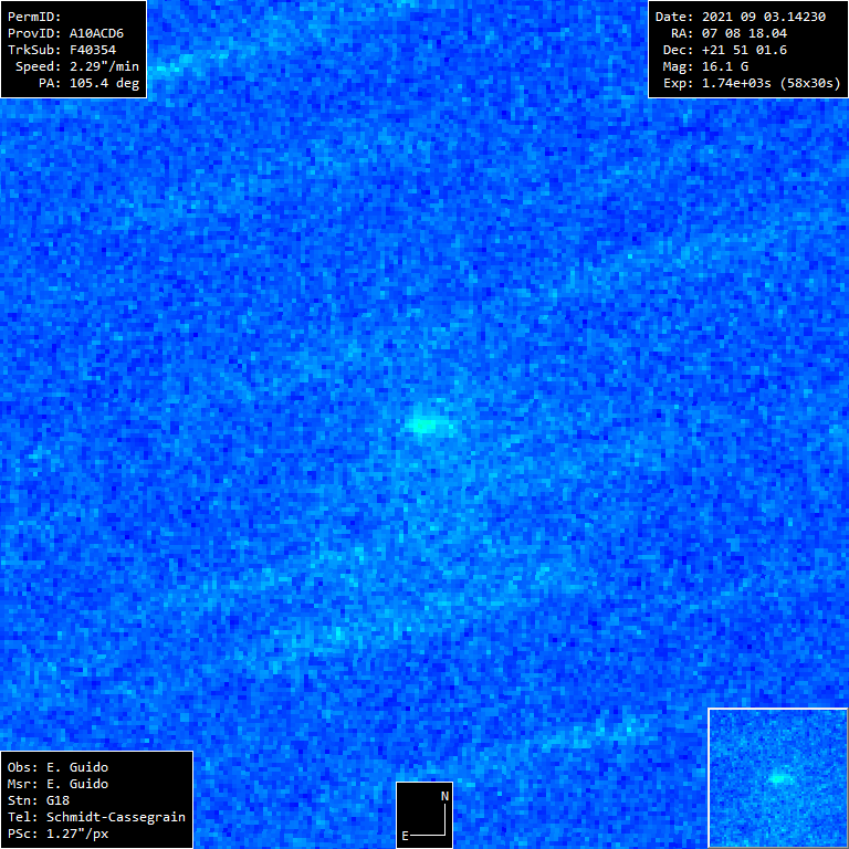 Click to enlarge Comet P/2021 Q5 (ATLAS)