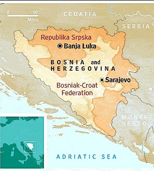 BosniaHerzegovina map