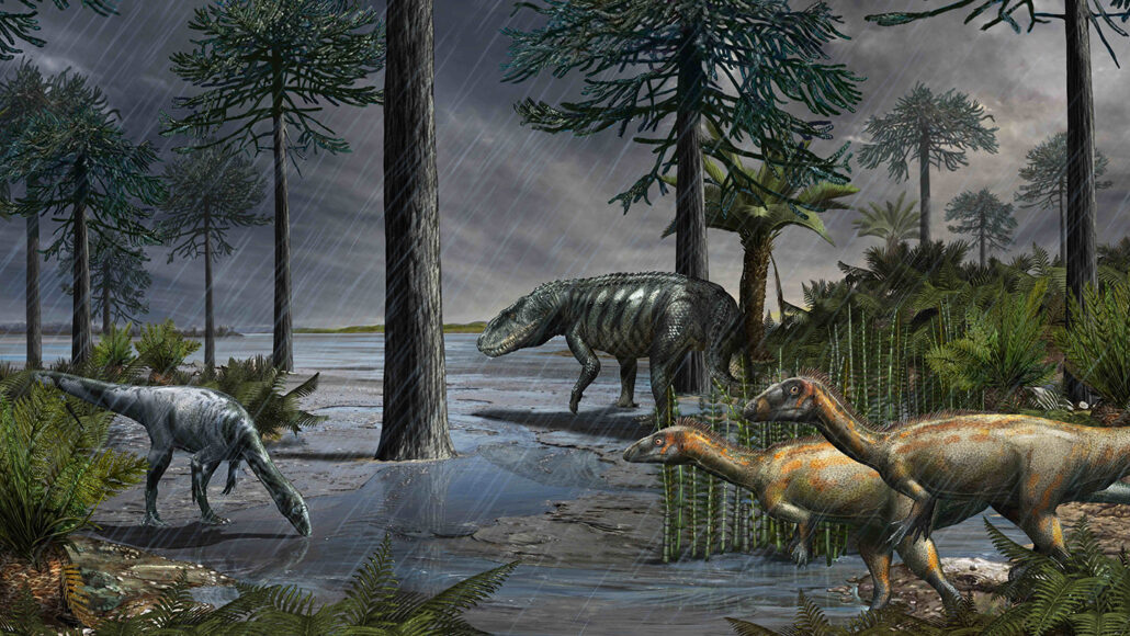 rainy climate dinosaurs late triassic