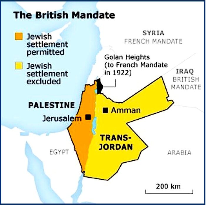 Click to enlarge British Mandate map