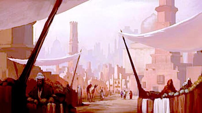 Middle East bazaar