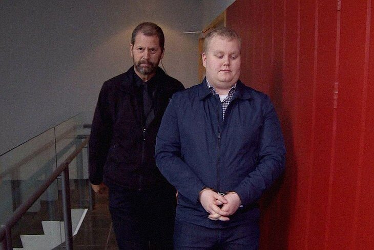 Sigurdur Thordarson under arrest