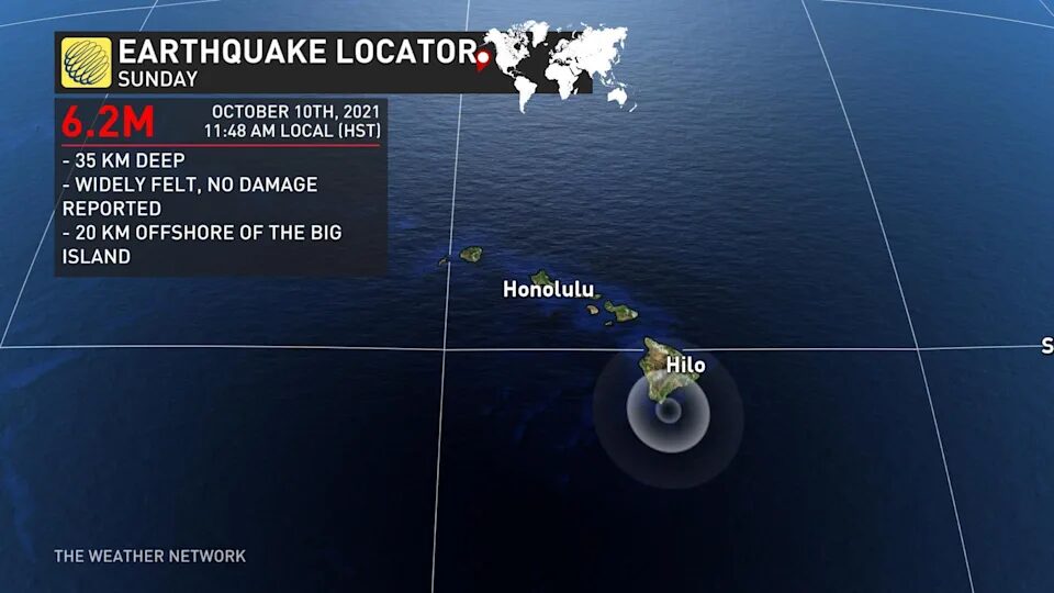 earthquake hawaii October 2021