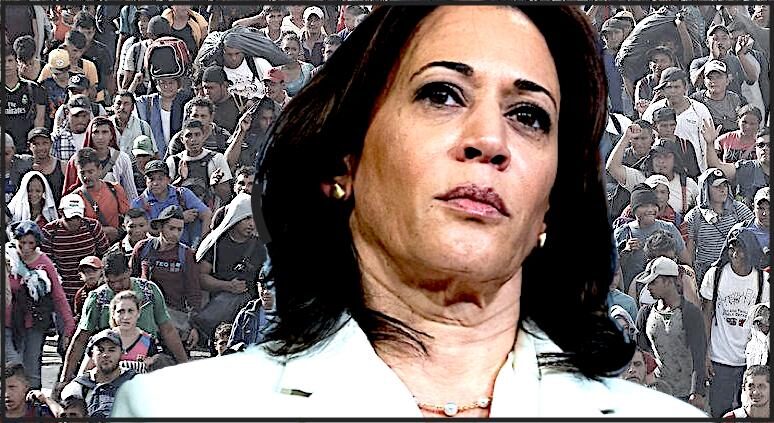 Click to enlarge Harris and migrants