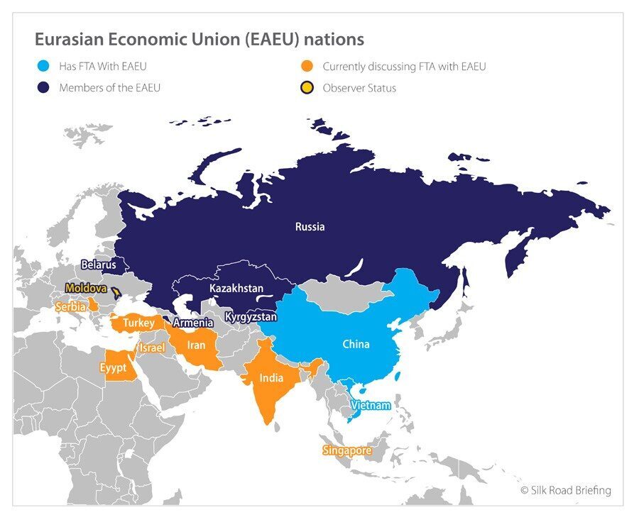 Страны еаэс карта