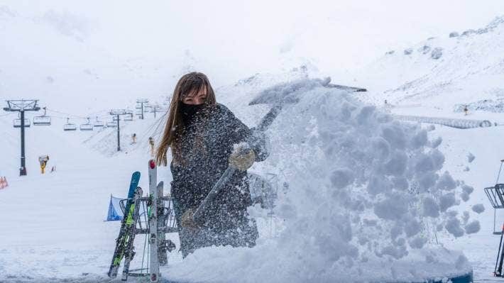 Click to enlarge The Remarkables ski field had 20cm of snow during the spring storm overnight.