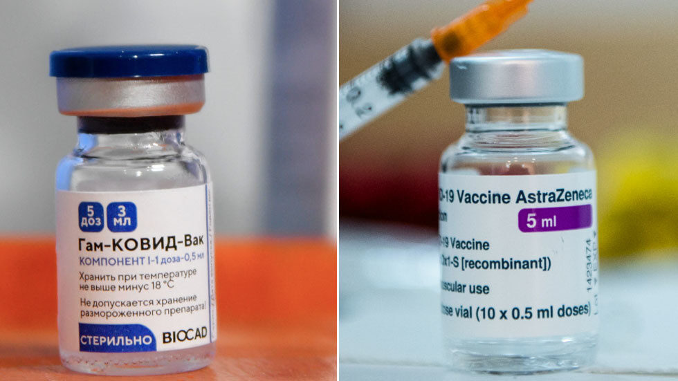 sputnik V vaccine AstraZenica vials