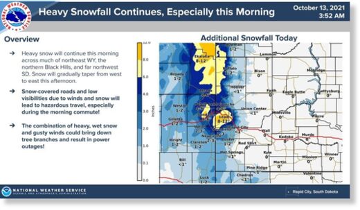 Heavy Snowfall in western South Dakota