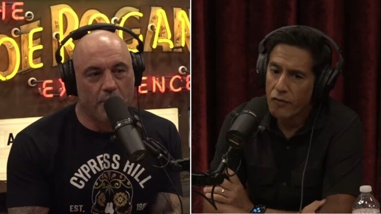 Joe Rogan and Sanjay Gupta