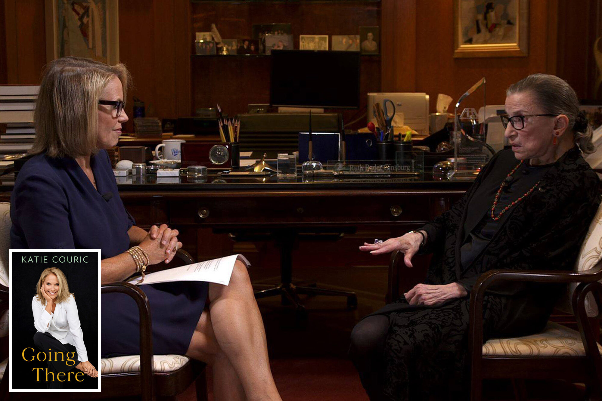 Katie Couric and Ruth Bader Ginsburg