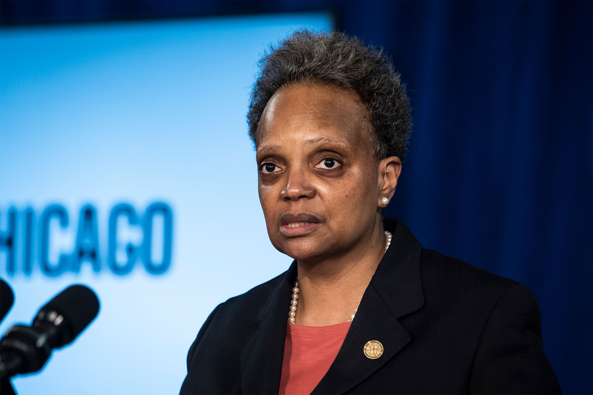 Click to enlarge Mayor Lori Lightfoot Chicago vaccine mandate