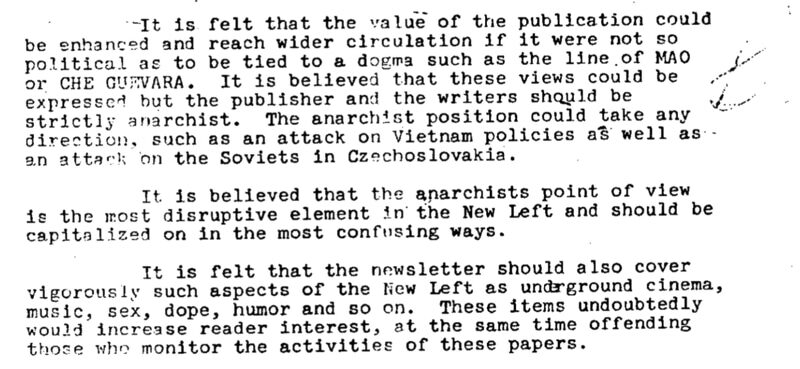 Click to enlarge FBI cointelpro anarchist magazine zine