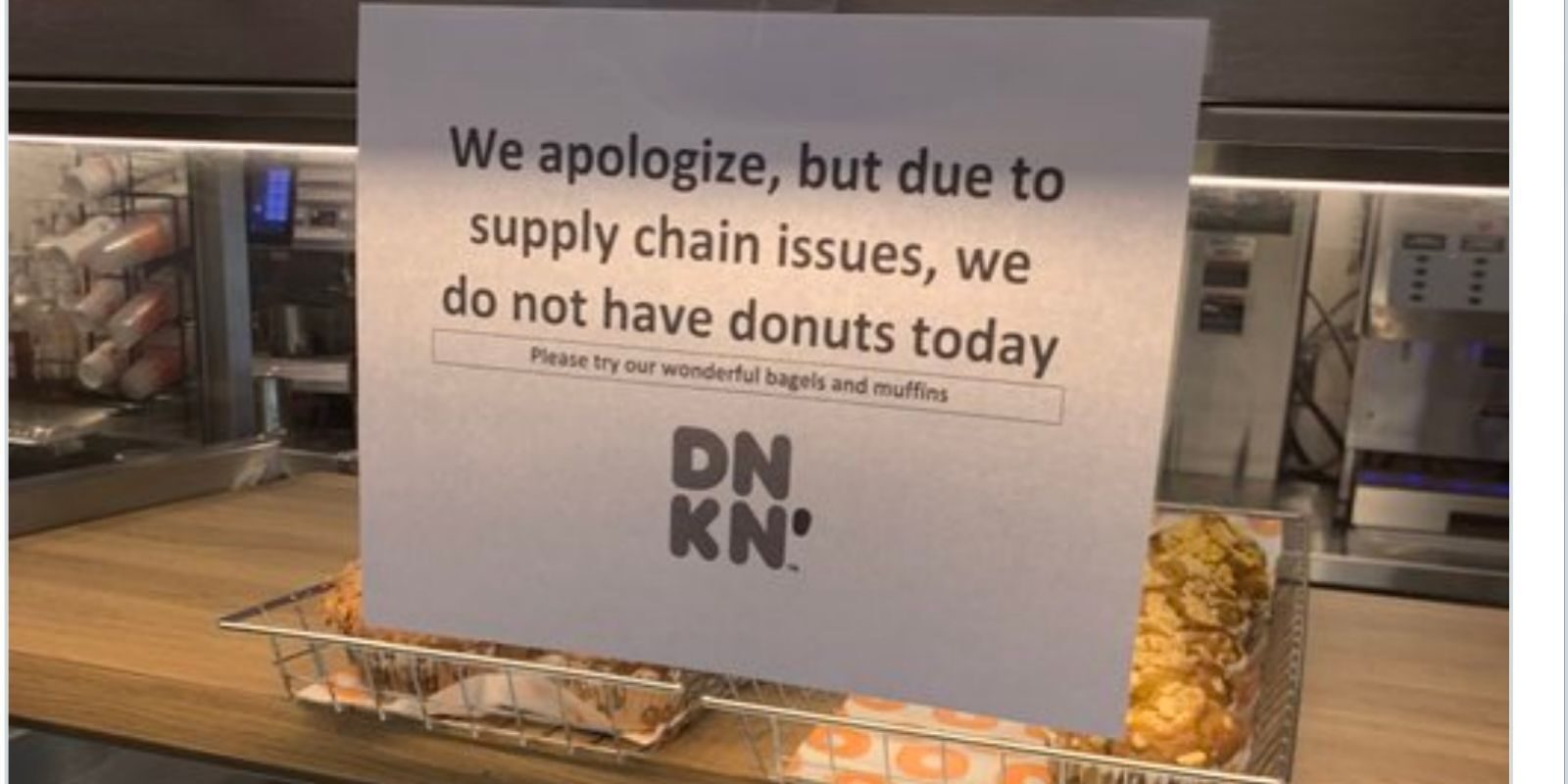 dunkin' donuts supply chain disruption