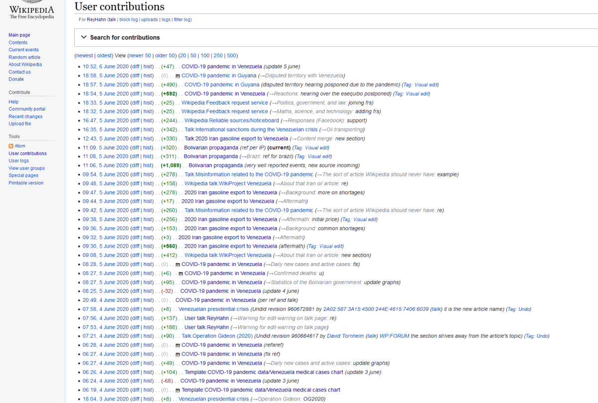 Click to enlarge wikipedia editor ray hahn venezuela edits