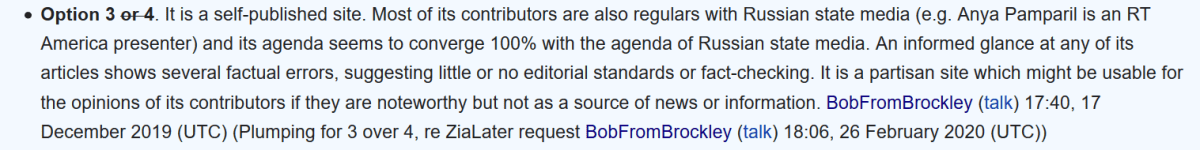 Click to enlarge wikipedia editor discussion grayzone ban