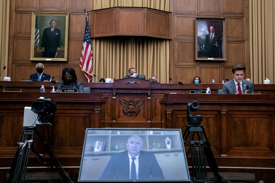 Click to enlarge bezos congressional hearing antitrust