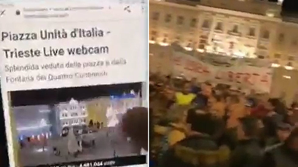 Click to enlarge Trieste protest