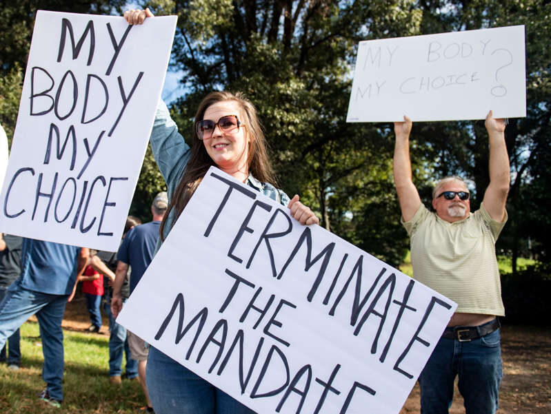 Click to enlarge GE protest mandate