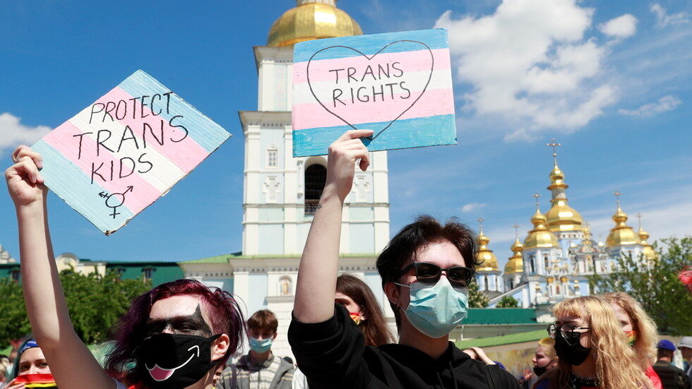 Click to enlarge trans rights activists