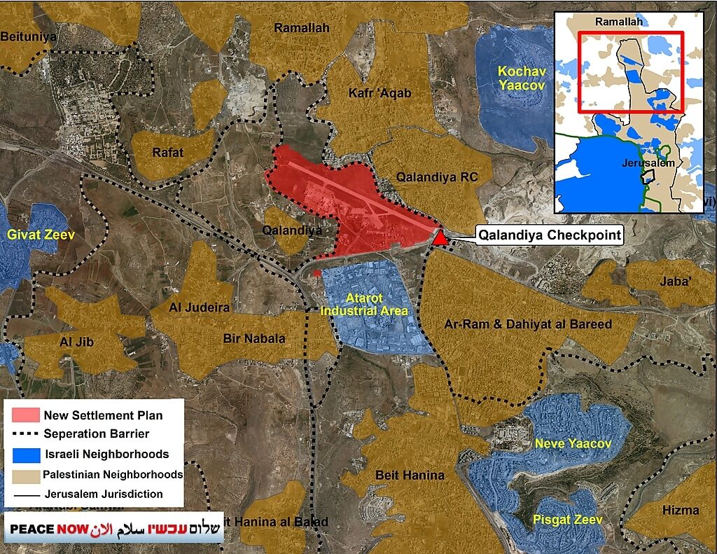 Click to enlarge Atarot plan jerusalem E-1 israel steal land
