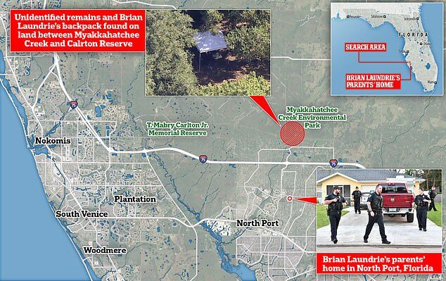 brian laundrie remains found florida swamp