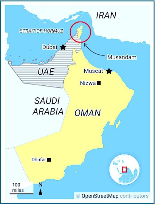 Click to enlarge Musandam map