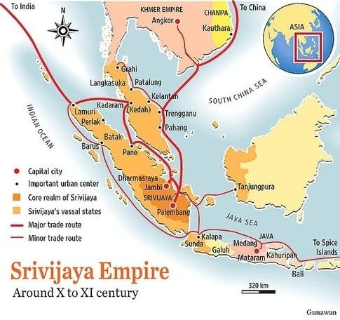 Click to enlarge Srivijaya empire