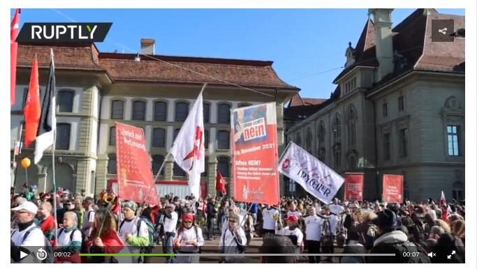 Click to enlarge Switzerland Covid protest
