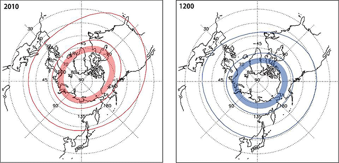 Click to enlarge Auroras over the Centuries