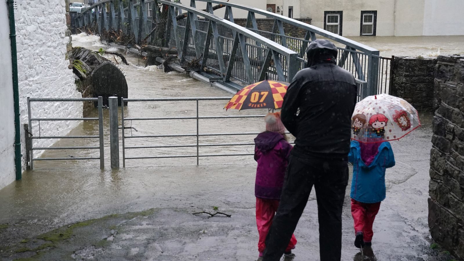 High water levels in Cockermouth, Cumbria