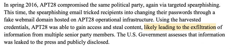 US intelligence russiagate spearphishing hack