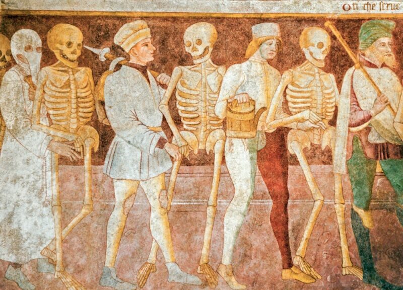 skeleton painting