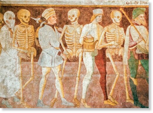 skeleton painting