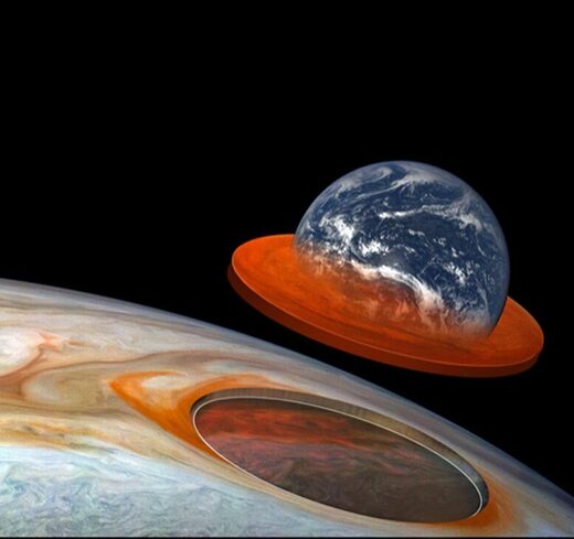 Click to enlarge earth jupiter red spot size comparison