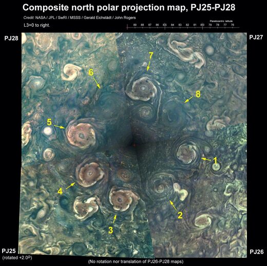 Click to enlarge jupiter polygon storms poles