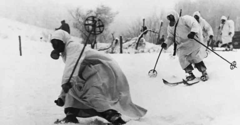 skiing gasmask vintage