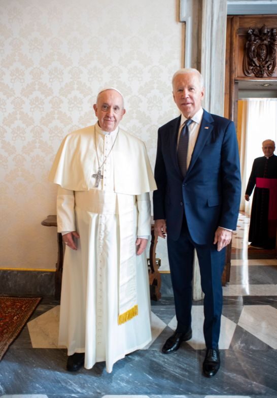 pope francis and joe biden
